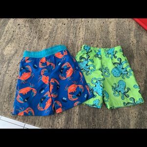 3T boys bathing suit shorts (2pairs)